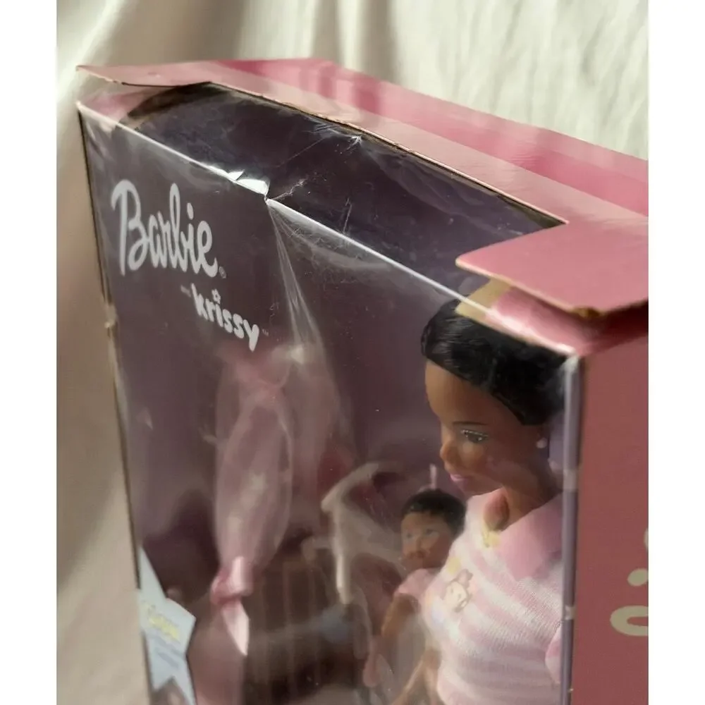 NIB Vintage Bedtime Baby Barbie & Krissy Dolls Glow in Dark Rocking Crib *read*